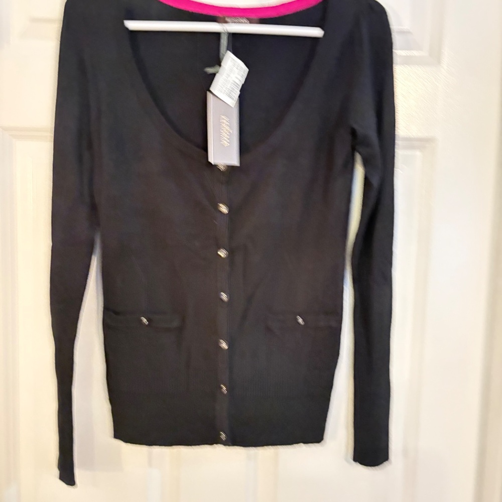Kerisma Long Sleeve Black Ribbed Sweater